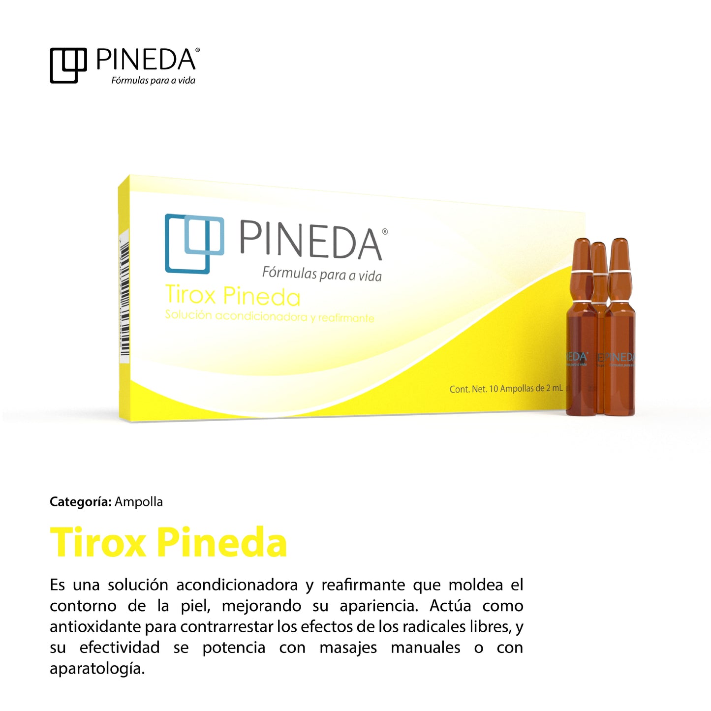 Tirox Pineda Caja 10 Amp x 2 ml